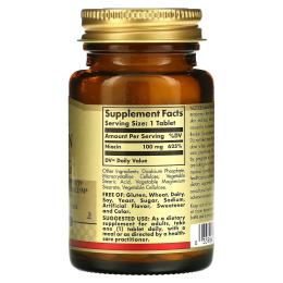 Вітаміни та мінерали Solgar Niacin (Vitamin B3) 100mg - 100 tabs
