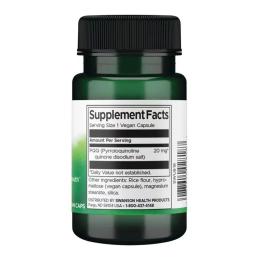 Вітаміни та мінерали Swanson PQQ Pyrroloquinoline Quinone 20mg - 30 vcaps