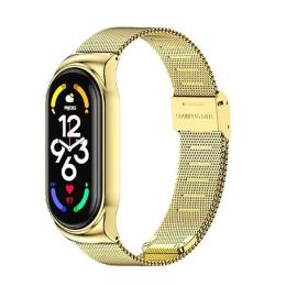 Ремінець для фітнес-браслету BeCover Metal для Xiaomi Mi Smart Band 7 Gold (707495)