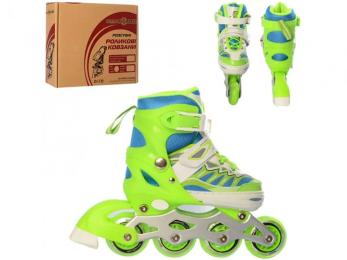 Дитячі роликові ковзани PROFI A 4122-S Green розмір 31-34