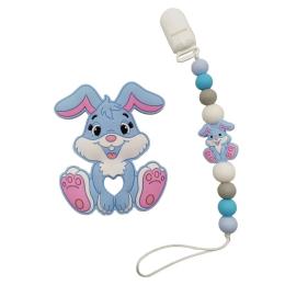 Прорізувач Bambi Зайчик Blue силіконові намисто