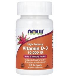 Вітаміни та мінерали Now Foods VIT D-3 10,000 IU - 30 sgels