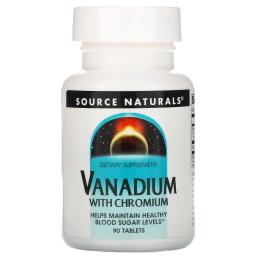 Вітаміни та мінерали Source Naturals Vanadium with Chromium - 90 tabs