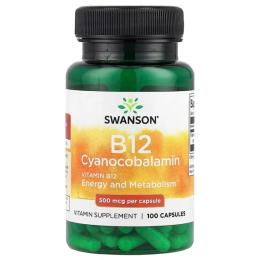 Вітаміни та мінерали Swanson Vitamin B12 500 mcg - 100 Caps
