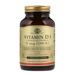 Вітаміни та мінерали Solgar Vitamin D3 (Cholecalciferol) 55 mcg (2200 IU) - 50 vcaps