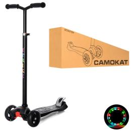 Самокат iTrike MAXI JR3-060-22 Black дитячий з підсвічуванням