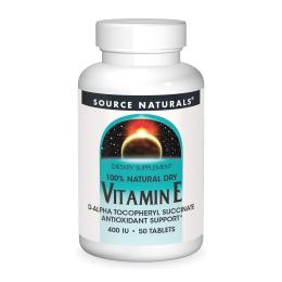 Вітаміни та мінерали Source Naturals Vitamin E 400 IU D-Alpha Tocopherol - 50 tabs
