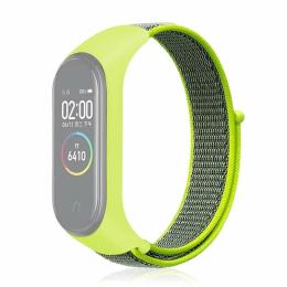 Ремінець для фітнес-браслету BeCover Nylon Style для Xiaomi Mi Smart Band 7 Lime Gray (707664)