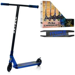 Самокат iTrike SR 2-068-6 Black Blue трюковий двоколісний