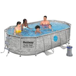 Басейн Bestway 56714K каркасний (427-250-100 см), 7250 л