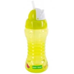 Поїльник Baby Team 300 мл Light Green непроливайка для подорожей з трубочкою