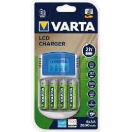 Зарядний пристрій для акумуляторів AA, AAA Varta LCD charger + 4 * AA 2500mAh 57070201451