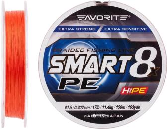 Рибальській шнур Favorite Smart PE 8x 16931084 Red Orange