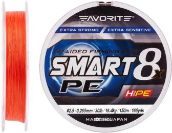 Рибальській шнур Favorite Smart PE 8x 16931086 Red Orange