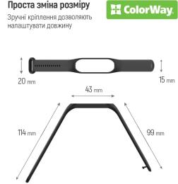 Ремінець для фітнес-браслету ColorWay Xiaomi Mi Band 5/6/7 Green CW-SXMB7-GN