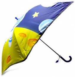 Парасолька Mic C68654 Blue світовідбиваючі смужки, свисток; висота - 66 см, діаметр купола - 77 см