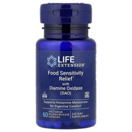 Вітаміни та мінерали Life Extension Підтримка травлення з діамінооксидазою, Food Sensitivity Reli (LEX-25336)