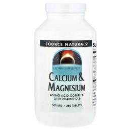 Вітаміни та мінерали Source Naturals Calcium &amp; Magnesium 300mg - 250 tabs