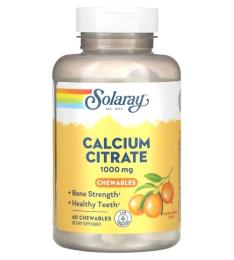 Вітаміни та мінерали Solaray Calcium Citrate 1000mg - 60 chewables