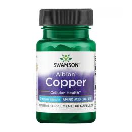 Вітаміни та мінерали Swanson Albion Copper 2mg - 60 сaps