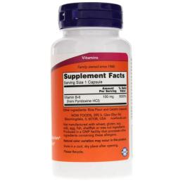 Вітаміни та мінерали Now Foods B-6 100mg - 100 caps