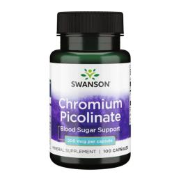 Вітаміни та мінерали Swanson Chromium Picolinate 200mg - 100caps