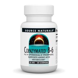 Вітаміни та мінерали Source Naturals Coenzymated Vitamin B-6 25 mg - 60 lozenges