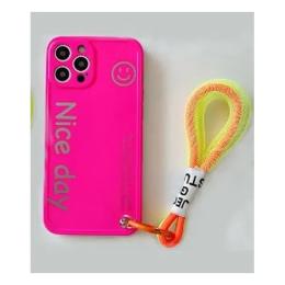 Чохол-накладка Infinity Silicone Case для iPhone 12 Pro Nace day Pink + браслет
