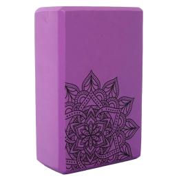Блок для йоги METR+ MS 0858-5 з малюнком Violet