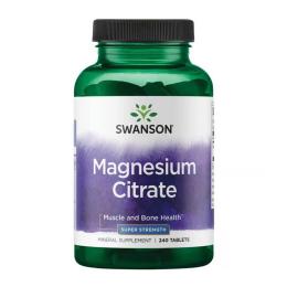 Натуральна добавка і екстракт Swanson Magnesium Citrate Super Strength - 240 tabs (2023-10-5859)