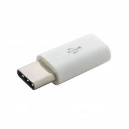Перехідник Extradigital USB Type C (тато) - microUSB (мама) White