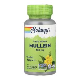 Натуральна добавка і екстракт Solaray Mullein Leaf 330mg - 100 vcaps (2023-10-6980)