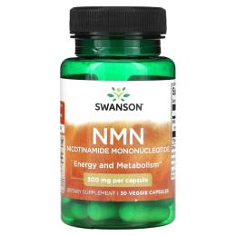 Натуральна добавка і екстракт Swanson NMN Nicotinamide Mononucleotide 300mg - 30 vcaps (2023-10-5713)