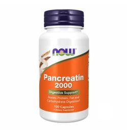 Натуральна добавка і екстракт Now Foods Pancreatin 2000 - 100 caps (2022-10-0085)