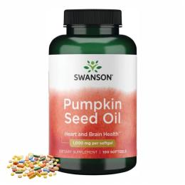 Натуральна добавка і екстракт Swanson Pumpkin Seed Oil 1,000 mg - 100 softgels (100-31-6748154-20)