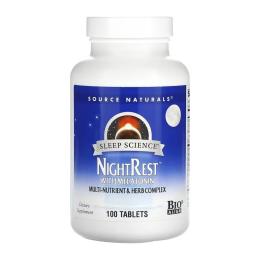 Натуральна добавка і екстракт Source Naturals Sleep Science NightRest with Melatonin - 100 tabs (2023-10-4610)