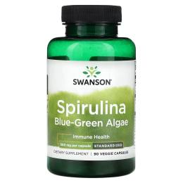 Натуральна добавка і екстракт Swanson Spirulina Blue-Green Alhae 500mg - 90 veg caps (100-96-7034964-20)
