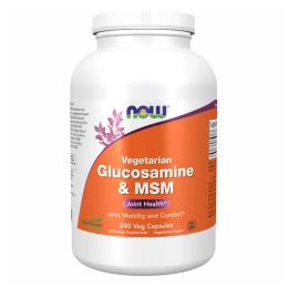 Натуральна добавка і екстракт Now Foods Veg Glucosamin &amp; MSM 500/500 - 240 vcaps (2022-10-1355)