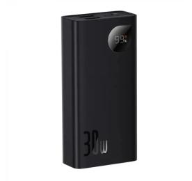 Зовнішній портативний акумулятор Baseus Adaman Metal Digital Display 10000mAh Black 30W (PPAD040001)