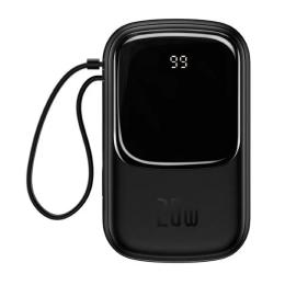 Додатковий акумулятор Baseus Qpow Pro Black 20W 10000 mAh (With Lightning Cable)