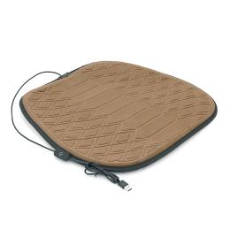 Килимок-підстилка з підігрівом для автокрісла Voltronic MAT-USB-46x46-Coff Coffee від USB, 5V, 46x46см