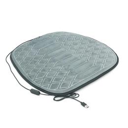 Килимок-підстилка з підігрівом для автокрісла Voltronic MAT-USB-46x46-Gr Gray від USB, 5V, 46x46см