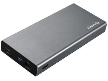 Додатковий акумулятор Sandberg PD 100W Gray 4,4A 20000 mAh, USB, Type-C In/Out
