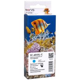 Картридж для принтера BARVA Canon CLI-451C XL (6473B001) Cyan 665 ст (IC-451XL-C)