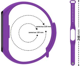 Ремінець для фітнес-браслету BeCover для Xiaomi Mi Smart Band 5 / Mi Smart Band 6 / Mi Dark Purple