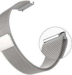 Ремінець для смарт-годинника BeCover Milanese Style для Xiaomi Mi Watch (20mm)/Garmin V Silver