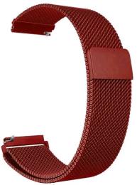 Ремінець для смарт-годинника BeCover Milanese Style для Xiaomi Mi Watch (20mm)/Garmin V Wine Red
