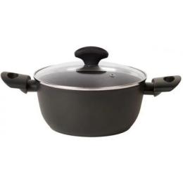 Каструля TVS Diamante Induction 20 см Black з кришкою, 2.8 л