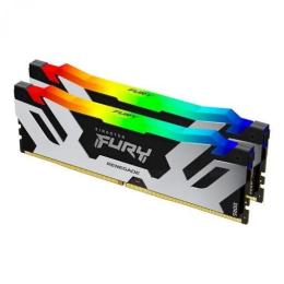Оперативна память Kingston FURY 32GB (2x16GB) DDR5 6400 MHz CL32 Renegade RGB XMP Silver Black (KF564C32RSAK2-32)