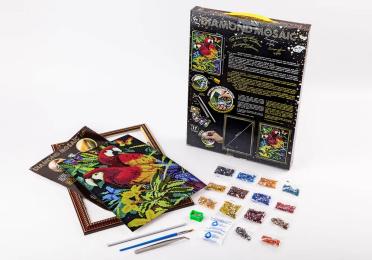 Алмазна мозаїка Danko Toys DIAMOND MOSAIC DM-03-09 Папуги та Метелики